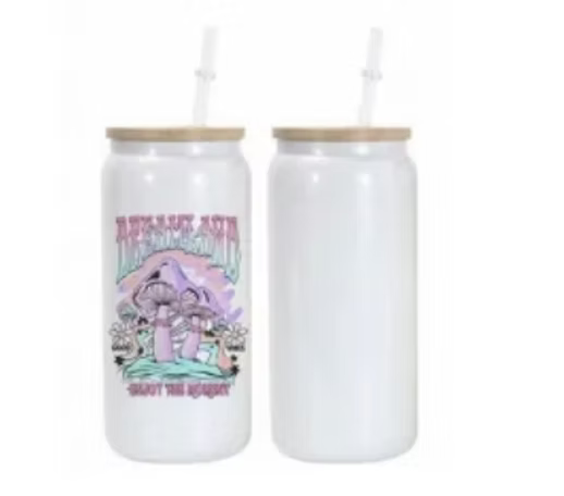 White Shimmer Cup - 16oz - Sublimation